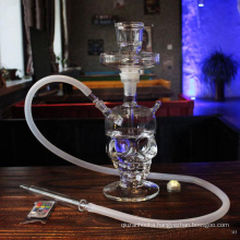 custom made transparent all clear Skull Glass Hookah Shisha colour glass hookah